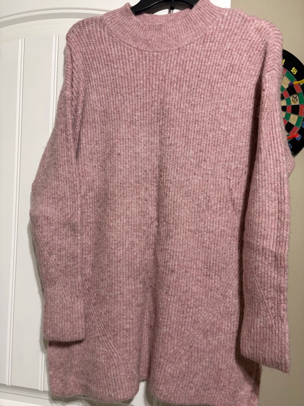 Old Navy Dusty Rose Ribbed Knit Pullover